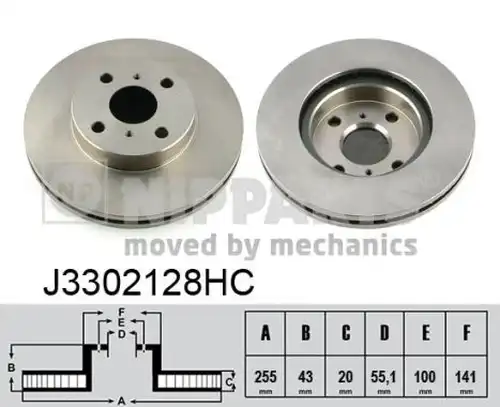 спирачен диск NIPPARTS J3302128HC