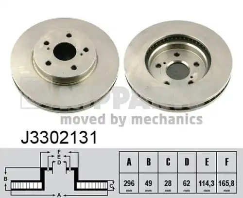 спирачен диск NIPPARTS J3302131