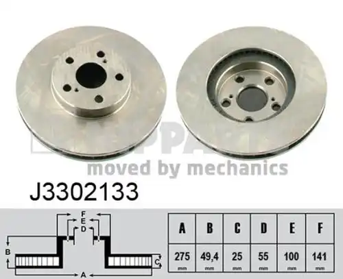 спирачен диск NIPPARTS J3302133