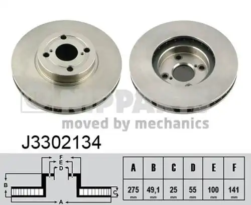 спирачен диск NIPPARTS J3302134