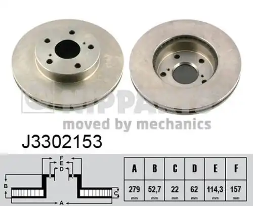 спирачен диск NIPPARTS J3302153