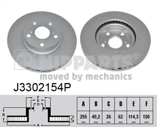 спирачен диск NIPPARTS J3302154P