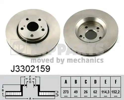 спирачен диск NIPPARTS J3302159