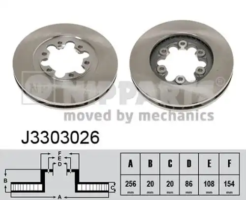 спирачен диск NIPPARTS J3303026