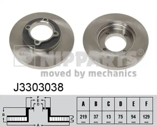 спирачен диск NIPPARTS J3303038