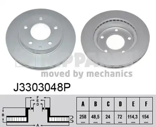 спирачен диск NIPPARTS J3303048P