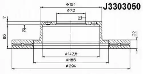 спирачен диск NIPPARTS J3303050