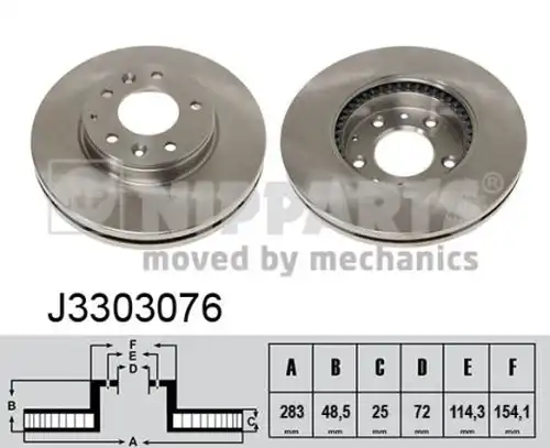 спирачен диск NIPPARTS J3303076