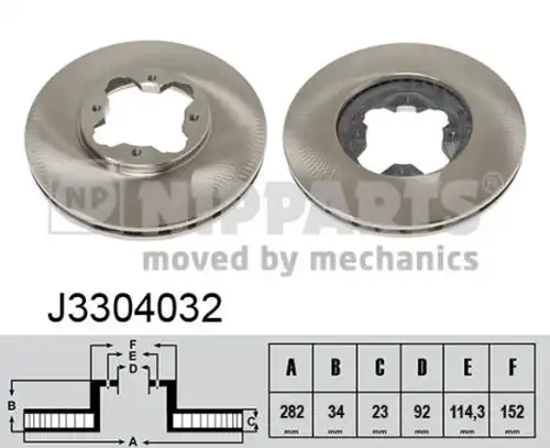 спирачен диск NIPPARTS J3304032