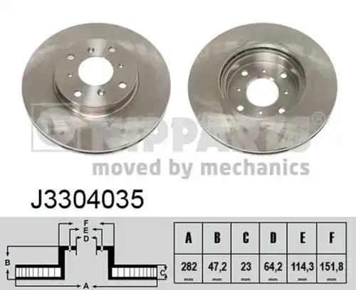 спирачен диск NIPPARTS J3304035