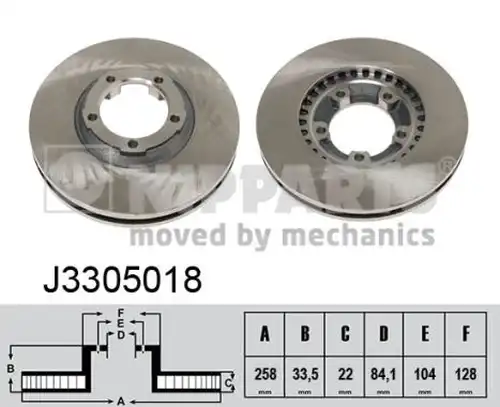 спирачен диск NIPPARTS J3305018