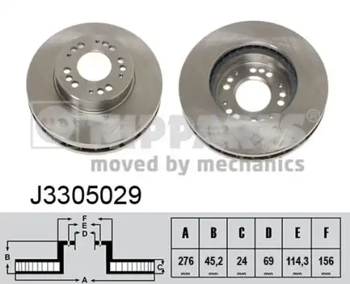 спирачен диск NIPPARTS J3305029