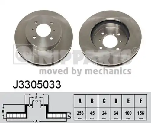 спирачен диск NIPPARTS J3305033