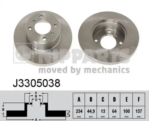 спирачен диск NIPPARTS J3305038