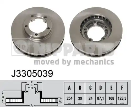 спирачен диск NIPPARTS J3305039