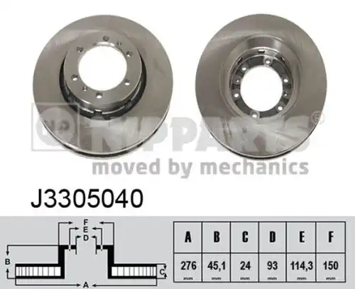 спирачен диск NIPPARTS J3305040