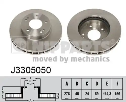 спирачен диск NIPPARTS J3305050