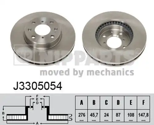 спирачен диск NIPPARTS J3305054