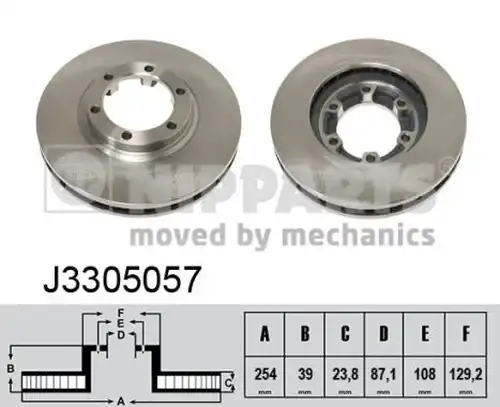 спирачен диск NIPPARTS J3305057