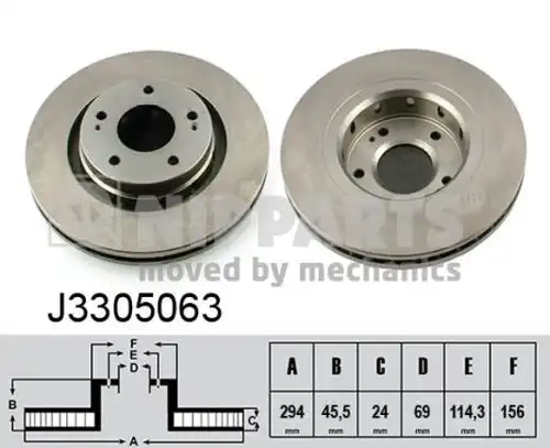 спирачен диск NIPPARTS J3305063