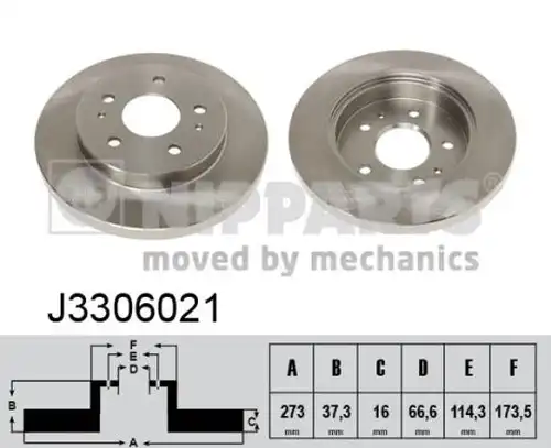 спирачен диск NIPPARTS J3306021