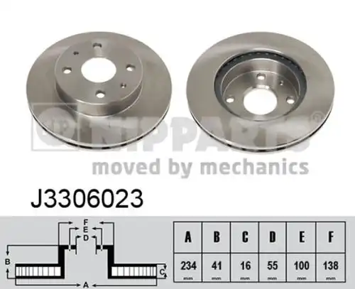 спирачен диск NIPPARTS J3306023