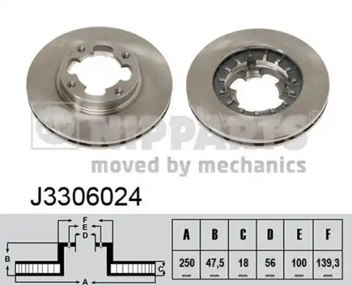 спирачен диск NIPPARTS J3306024