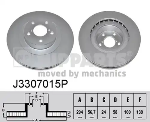 спирачен диск NIPPARTS J3307015P