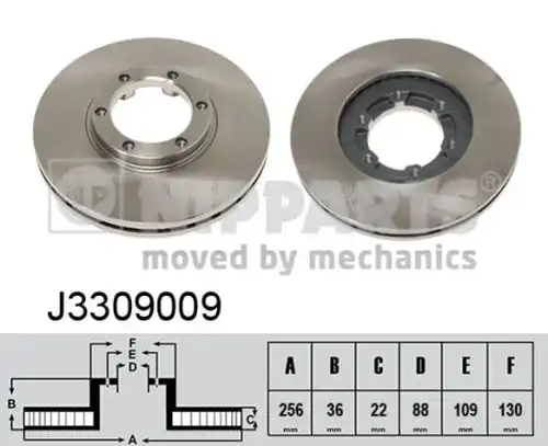 спирачен диск NIPPARTS J3309009