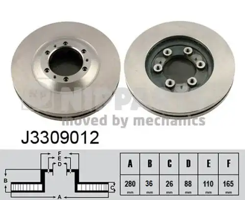 спирачен диск NIPPARTS J3309012