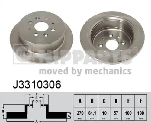 спирачен диск NIPPARTS J3310306