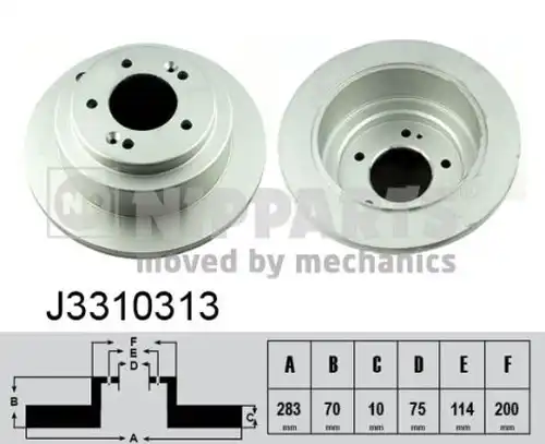 спирачен диск NIPPARTS J3310313