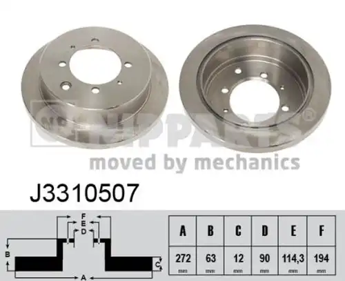 спирачен диск NIPPARTS J3310507