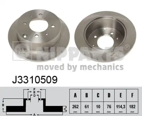 спирачен диск NIPPARTS J3310509