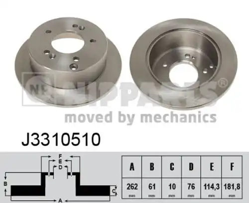 спирачен диск NIPPARTS J3310510