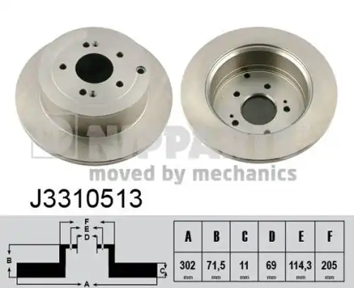 спирачен диск NIPPARTS J3310513