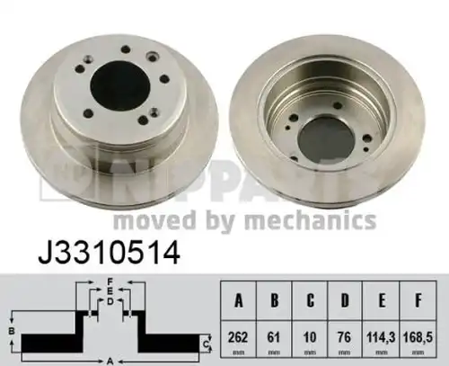 спирачен диск NIPPARTS J3310514