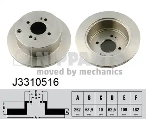 спирачен диск NIPPARTS J3310516