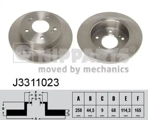 спирачен диск NIPPARTS J3311023