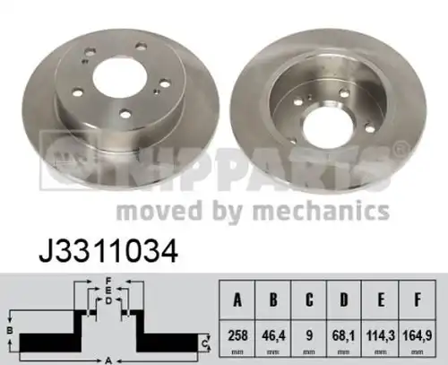 спирачен диск NIPPARTS J3311034