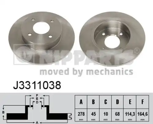 спирачен диск NIPPARTS J3311038