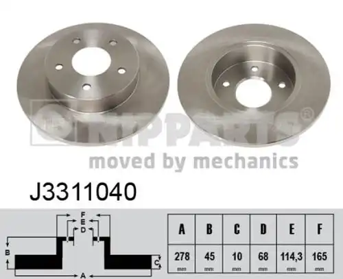 спирачен диск NIPPARTS J3311040