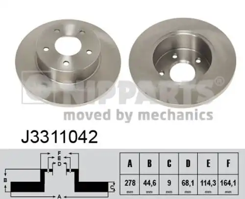 спирачен диск NIPPARTS J3311042