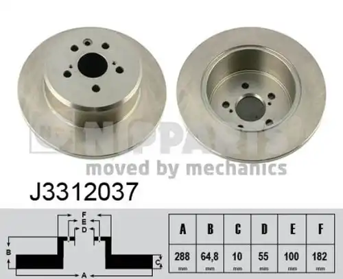 спирачен диск NIPPARTS J3312037