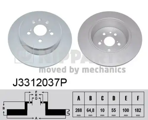 спирачен диск NIPPARTS J3312037P