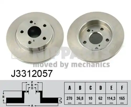 спирачен диск NIPPARTS J3312057