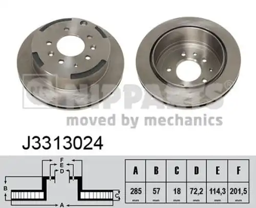 спирачен диск NIPPARTS J3313024