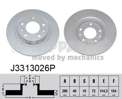 спирачен диск NIPPARTS J3313026P