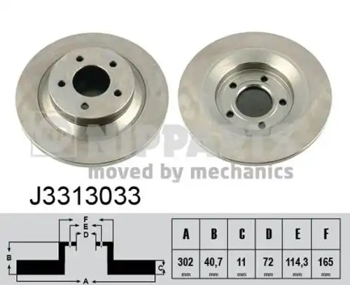 спирачен диск NIPPARTS J3313033