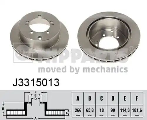 спирачен диск NIPPARTS J3315013